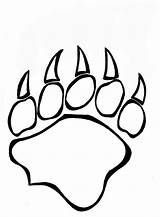 Bear Paw Coloring Print Outline Grizzly Claw Polar Paws Bears Visit Tattoo sketch template