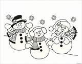 Coloring Snowman Christmas Pages Snowmen Three Kids Santa Printable Color Sheets Colouring Printables Cute Letters Snow Print Fun Nieve Recipes sketch template