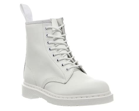 dr martens  eyelet lace  boots  white lyst