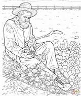 Bauer Batatas Homem Colhendo Kartoffeln Sammelt Granjero Farmer Kategorien sketch template