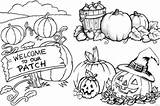 Pumpkin Patch Coloring Pages Printable Pumpkins Variety sketch template