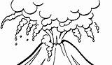 Volcano Drawing Clipartmag Coloring Pages sketch template
