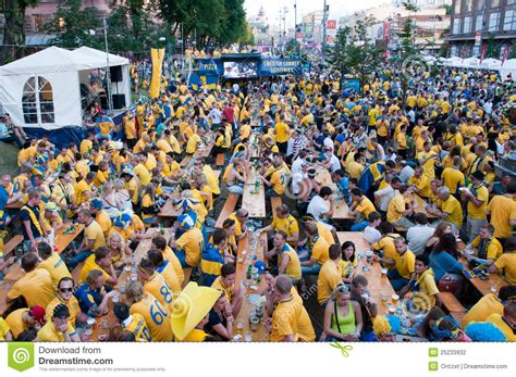 Swedish Football Fans On Euro 2012 Editorial Photography Image Of
