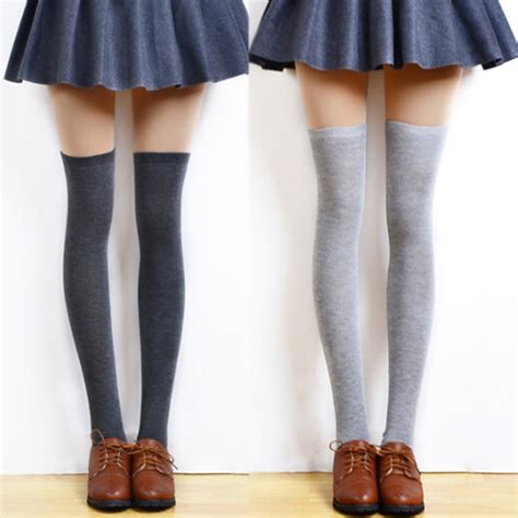 1pair sexy women girl elastic knee high stockings women s cute long
