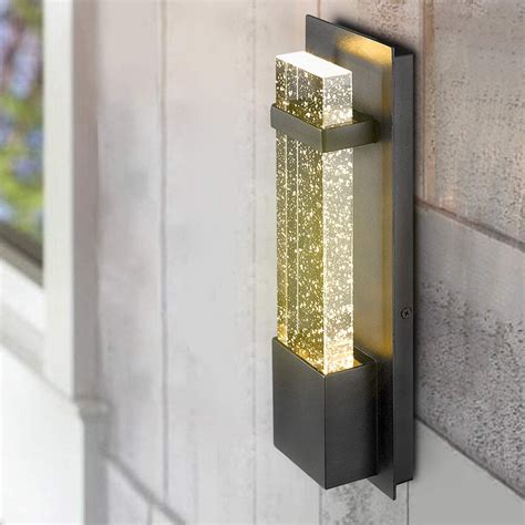 bubble glass led indoor outdoor wall sconce light  dimmable  ledmyplace