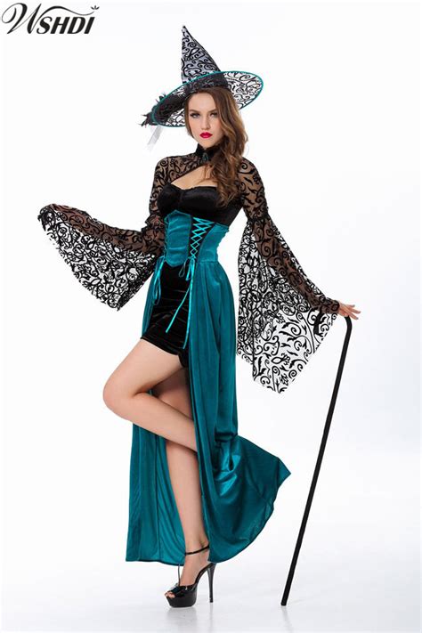 high quality witch costume deluxe adult womens magic moment costume