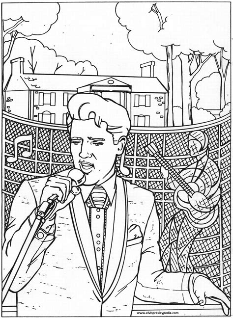 stitch coloring pages printable elvis