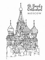 Moskva Ritningen Katedralen Teckning sketch template