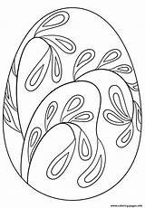 Easter Coloring Egg Pages Eggs Pattern Floral Printable Crafts Ukrainian Animals Print Bible Paques Colouring Color Motif Online Et Dragon sketch template