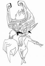 Twilight Midna Princess Coloring Pages Zelda Coloriage Lineart Imp Form Template Getdrawings Deviantart Getcolorings sketch template