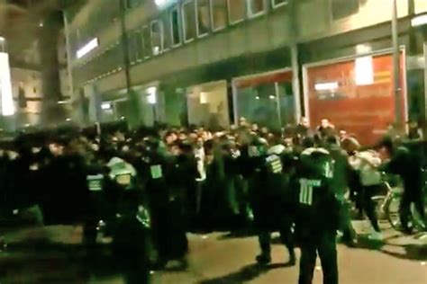 unseen cologne sex attacks footage shows screaming woman confronted by