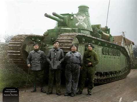crew members  char  super heavy tank poitou st bataillon
