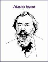 Brahms Johannes Composer Composers sketch template
