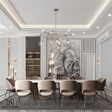 neo classical  behance dining room design modern classic dining room luxury dining room