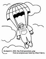 Parachute Coloring Jump First Crayola Pages sketch template