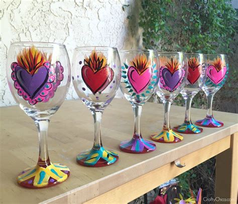 Painted Wine Glasses Diy Crafty Chica™