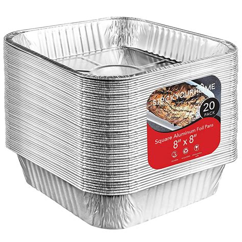 aluminum pans  disposable foil pans  pack   square pans tin foil pans great