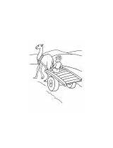 Camel Cart Coloring Desert Villager sketch template