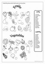 Esl Kindergarten Printable Verduras Hojas Preescolar Frutas Inglés Islcollective Inglese Schede sketch template