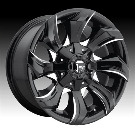 fuel stryker  gloss black milled custom truck wheels rims fuel pc custom wheels express