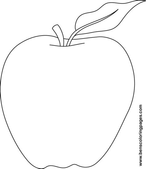 blank apple coloring page   quality file