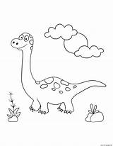 Coloring Cute Dinosaur Pages Dino Preschoolers Printable Sunny Print Book sketch template