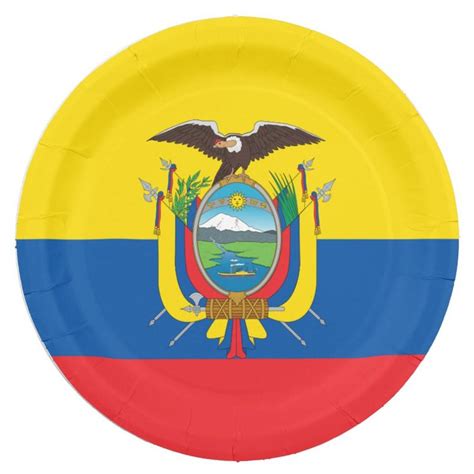 flag ecuador paper plate zazzlecom paper plates ecuadorian flag