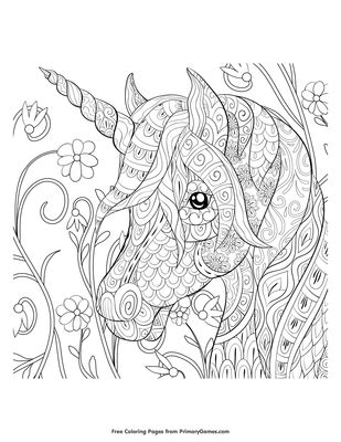 printable unicorn head coloring pages