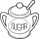 Sugar Clipart Bowl Drawing Brown Bag Coloring Cliparts Foods High Clipground Library Getdrawings sketch template