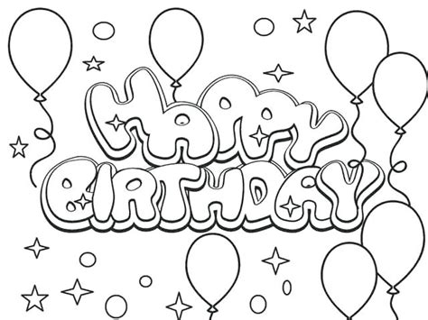 happy birthday  kids coloring page  printable coloring pages