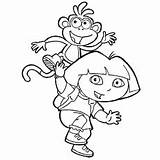 Dora Coloring Pages Boots Monkey Printables Momjunction Toddler Awesome Will sketch template