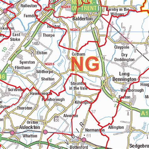 nottingham postcode map ng map logic