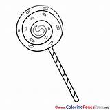 Lollipop Coloring Colouring Pages Printable Kids Sheet Food Title Sheets sketch template