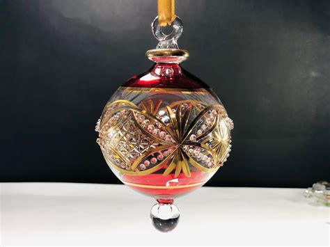 Egyptian Hand Blown Glass Christmas Ornaments Decorative By Etsy