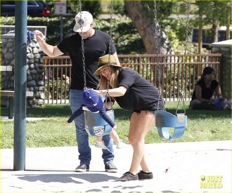 hilary duff and mike comrie park day with luca photo