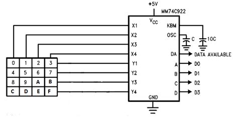 keypad circuit diagram  scientific diagram