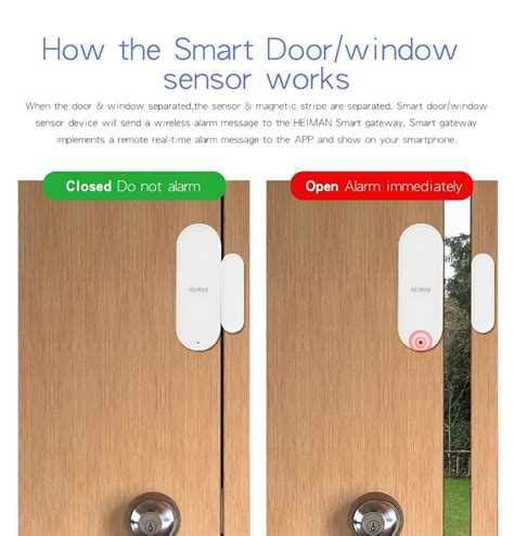 heiman smart gateway zigbee wireless door window sensor and smart