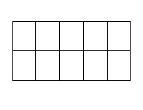blanklargeframe ten frame kindergarten math activities