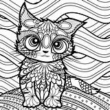 Coloring Pages Adult Cats Adults Cat Dogs Color Behance Kitten Dog Blank Creative Printable Books Awesome Book Drawing Animal Sheets sketch template