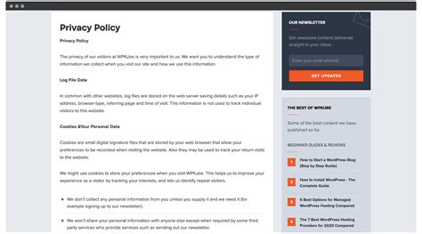 customer data privacy policy template