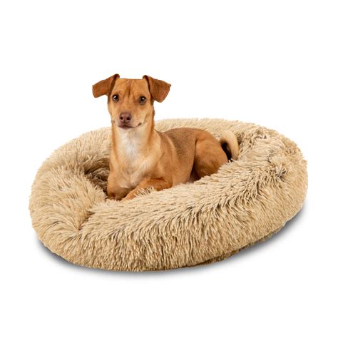 choice donut calming dog pet dog bed medium brown walmartcom walmartcom