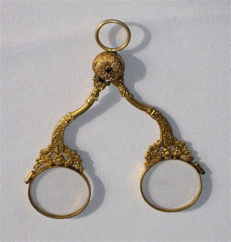 antique french lorgnette eyeglasses regency era 18th century opera scissors