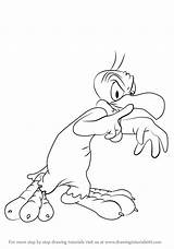 Buzzard Beaky Looney Tunes Draw Drawing Step Cartoon Tutorials Drawingtutorials101 sketch template
