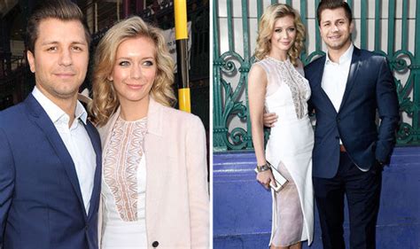 rachel riley smoulders in sheer panelled dress as she cosies up to