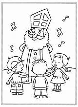 Kleurplaat Sinterklaas Kleurplaten Zingen Sint Kinderen Bezoek Tekeningen Kerst Uitprinten Sacos Animaatjes Paard sketch template