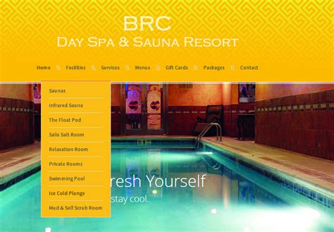 portfolio brc day spa sauna  media explode  york webdesign