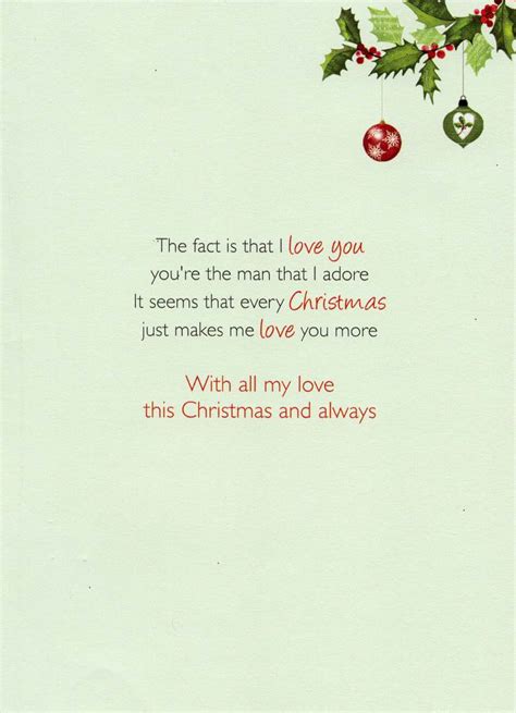 To A Wonderful Husband Christmas Greeting Card Traditional