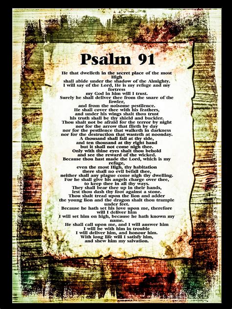 psalm  poster kjv printable unique psalm  prayer card