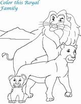 Lion Family Coloring Pages Kids King Color Printable Jungle Print Getcolorings Make sketch template