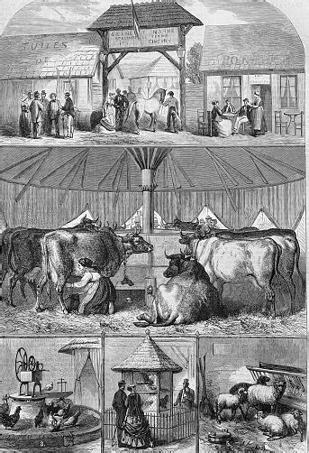 Exposition Universelle Paris 1867 Ferme Français Vecteurs Libres De